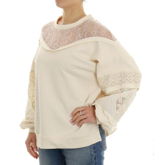 FELPA CON PIZZO HAVEONE - Mad Fashion | img vers.650x/